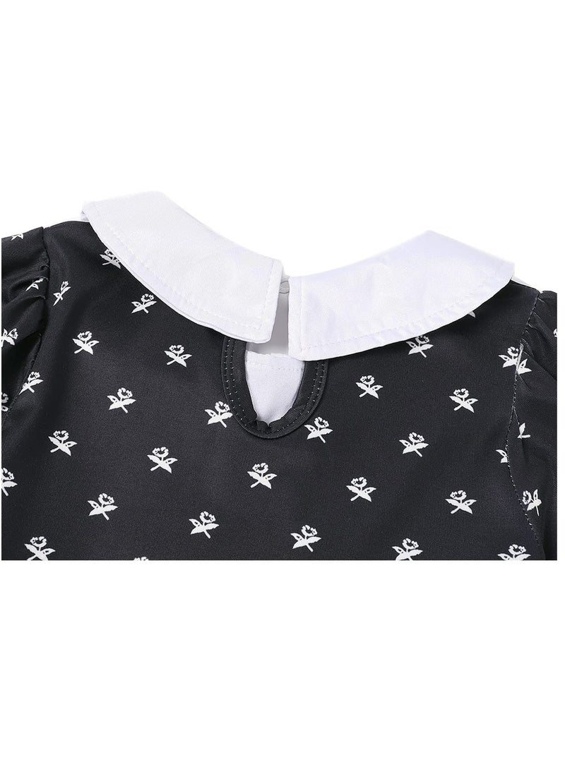 Kids Polka Dot Cosplay Dress with Matching Crossbody Bag for Costume Parties and Stage Shows - Image 4