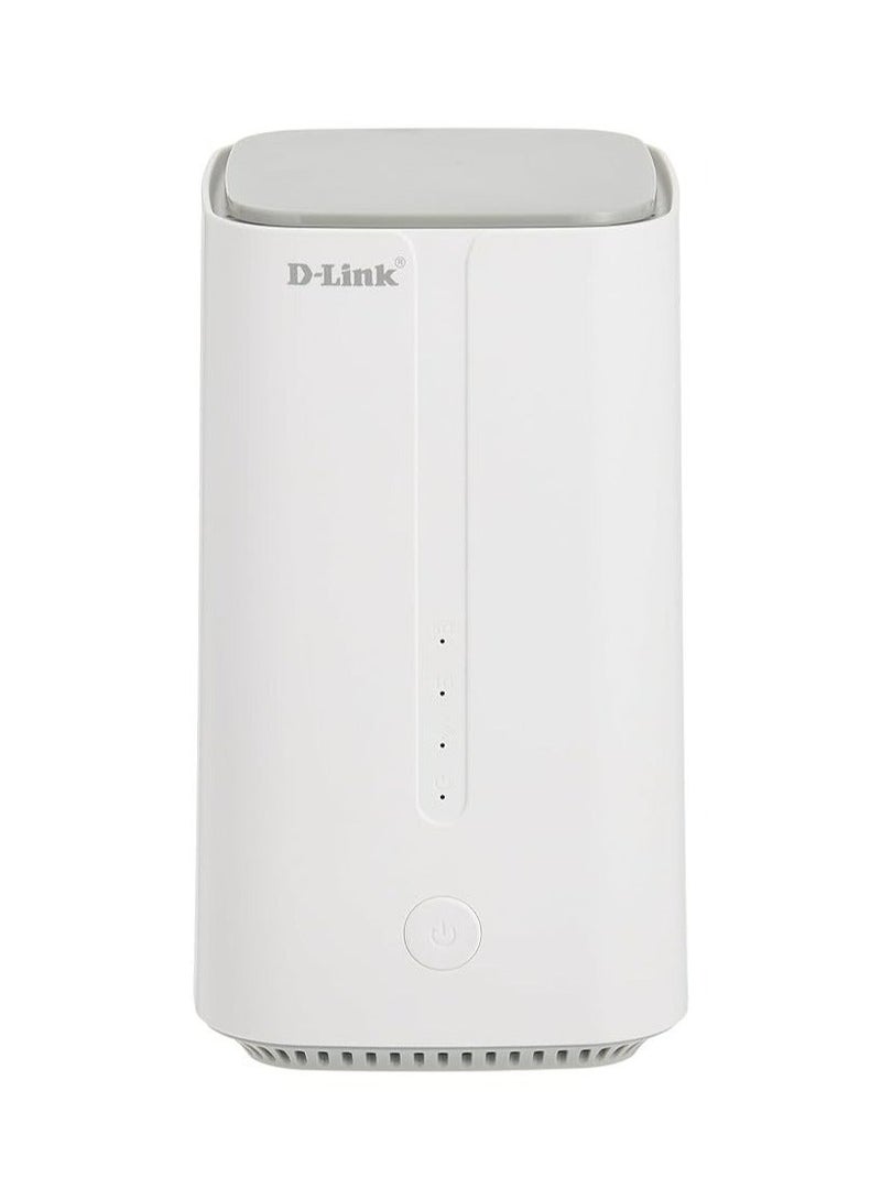 D-Link DWR 2000M 5G AX1800 router with 4 x Gigabit LAN ports, 1 x Gigabit WAN port, 1 x FXS port, 1 x USB 3.0 White - Image 1
