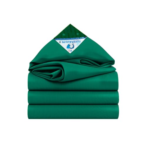 TUFFPAULIN 12FT X 10FT 120 GSM Green Tarpaulin Tirpal Tadpatri Tharpai Thadika, Extra Strong, Reinforced Eyelets, UV Resistant, 100% Waterproof Virgin, 6 Layer MLCL 3D Rib Technology-1 No. - Image 1