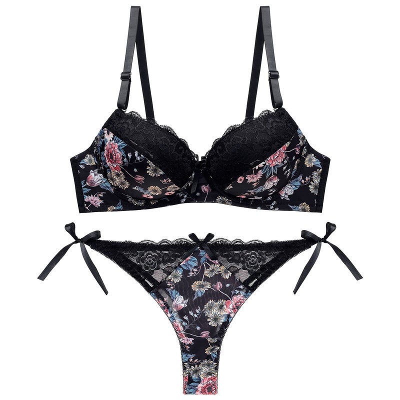Women's Lace Push-Up Bra Set - Image 3