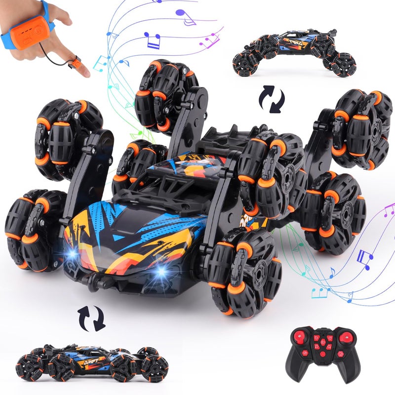 NEXBOX Cool 8 Wheels Hand Controlled rc Stunt Car Toys Gesture Sensing Remote Control Cars for Boys Age 6 7 812 13 14 Year Old Birthday Gifts Ideas for Kids - Image 2