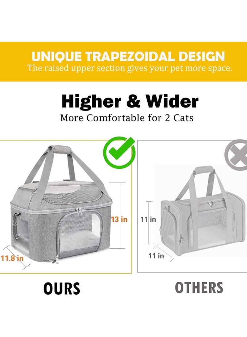 general Cat bag, portable large cat back bag when going out, removable, breathable and foldable large-capacity pet bag (gray) - Image 4