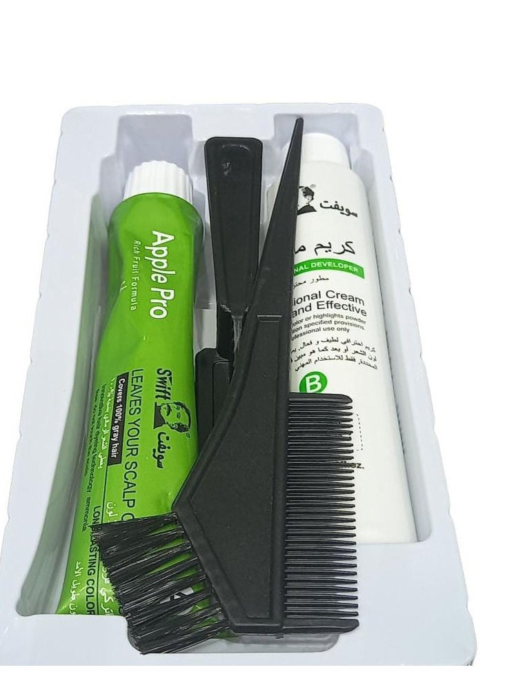 Swift AMMONIA FREE   DARK BROWN HAIR COLOR CREAM 3/0  - Image 3