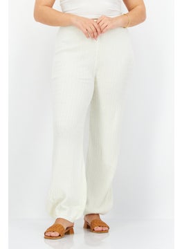 BB Dakota by Steve Madden Women Knitted Cable Jogger Pants, Ivory  - Image 1