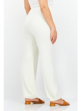 BB Dakota by Steve Madden Women Knitted Cable Jogger Pants, Ivory  - Image 3