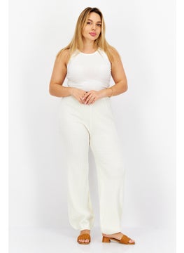 BB Dakota by Steve Madden Women Knitted Cable Jogger Pants, Ivory  - Image 4