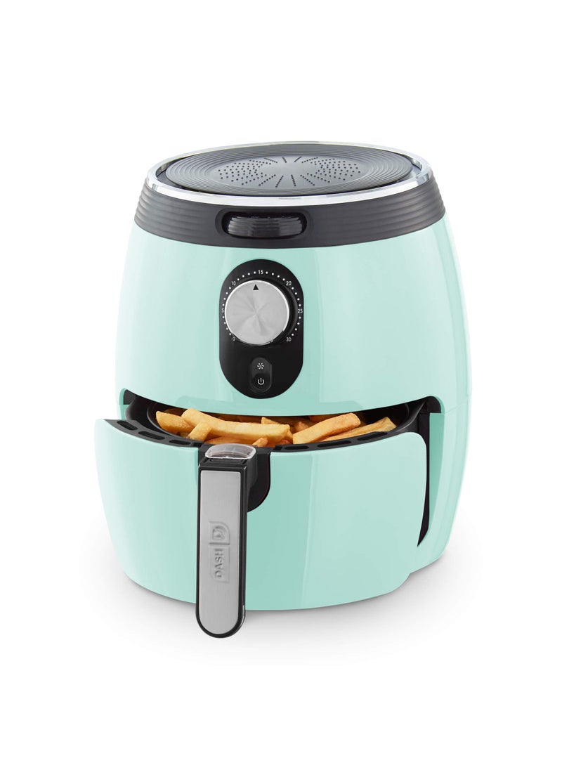 Dash Dash Deluxe Electric Air Fryer  Oven Cooker with Temperature Control Nonstick Fry Basket Recipe Guide  Auto Shut off Feature 1200Watt 3 Quart  Aqua 
