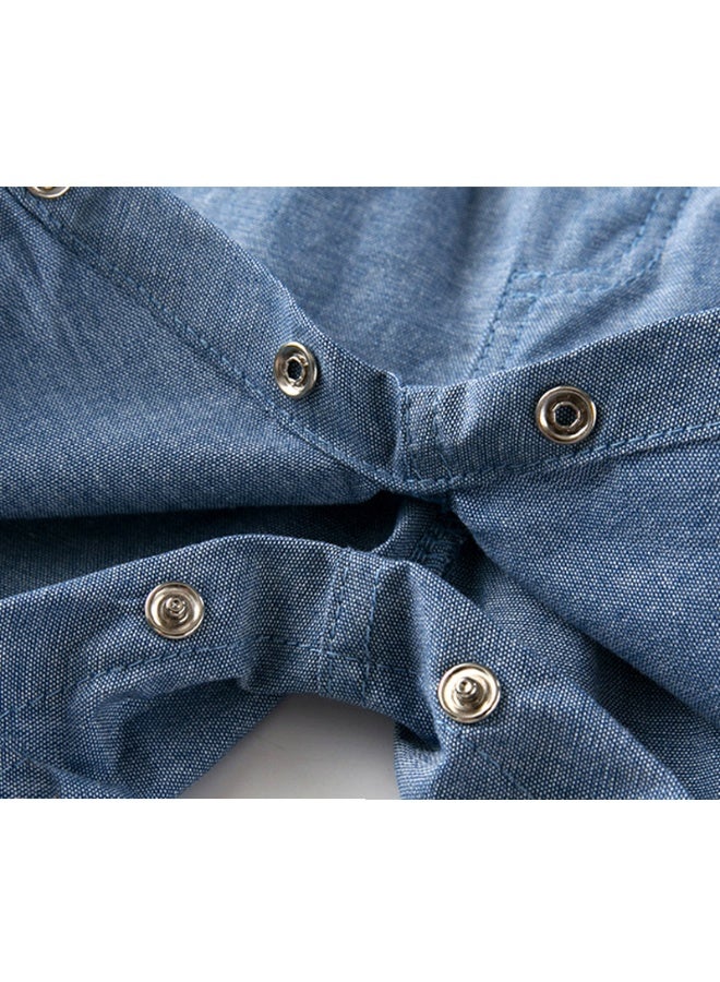 DOOKOO Male baby infant two-piece summer climbing suit with collar, gentleman's white shirt, overalls, tie dress, British style - Image 4