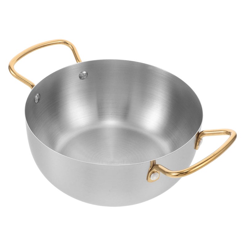 Stainless Steel 20cm Double Handle Soup Pot Induction Stove Noodle Cooker Stew Saucepan - Image 2
