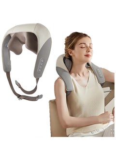 General Shiatsu Neck Massager with Heat Electric Back Shoulder Massager Cordless Deep Tissue 4D Expert Kneading Massage Pillow for Neck  Traps, Back and Leg Pain Relief Great for Man Women Mom  - Image 1