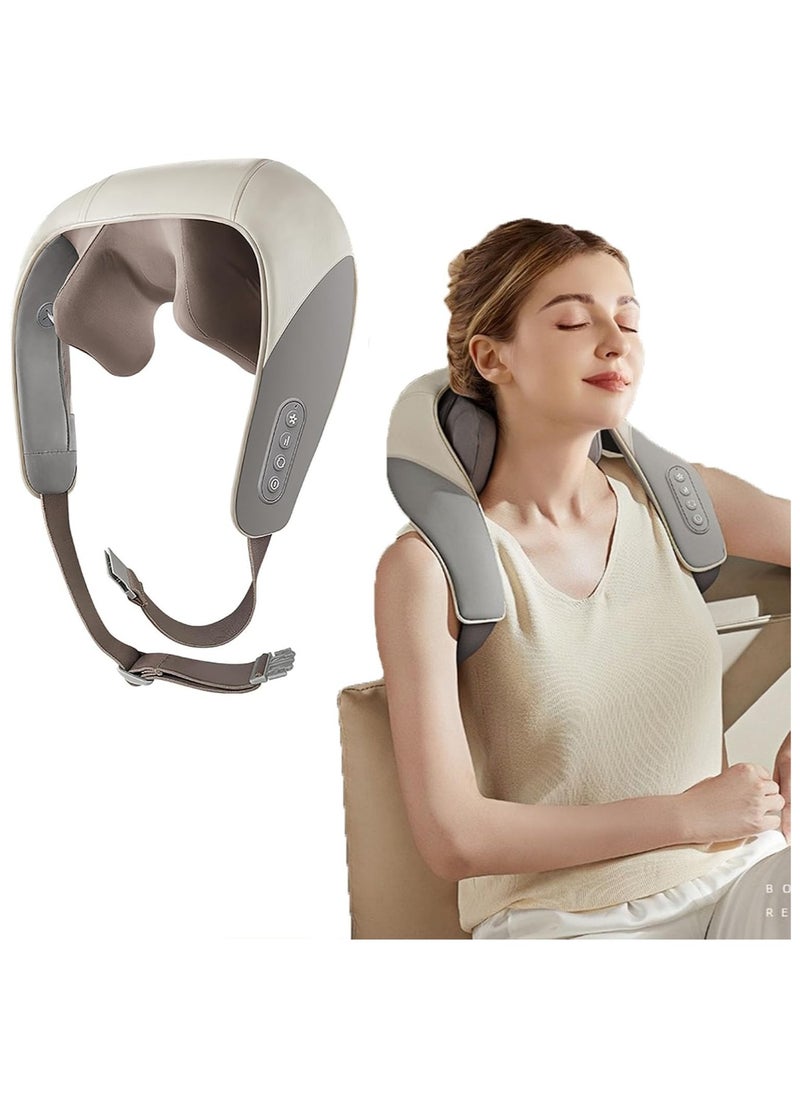 General Shiatsu Neck Massager with Heat Electric Back Shoulder Massager Cordless Deep Tissue 4D Expert Kneading Massage Pillow for Neck  Traps, Back and Leg Pain Relief Great for Man Women Mom  - Image 1