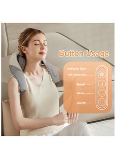 General Shiatsu Neck Massager with Heat Electric Back Shoulder Massager Cordless Deep Tissue 4D Expert Kneading Massage Pillow for Neck  Traps, Back and Leg Pain Relief Great for Man Women Mom  - Image 3