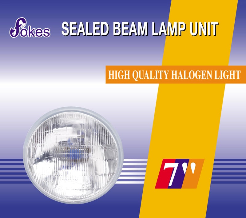 fokes H6024 High Performance Halogen Sealed Beam Headlightï¼Œ (7"" Roundï¼Œ178mm) (110/130W), #H6024 - Image 2