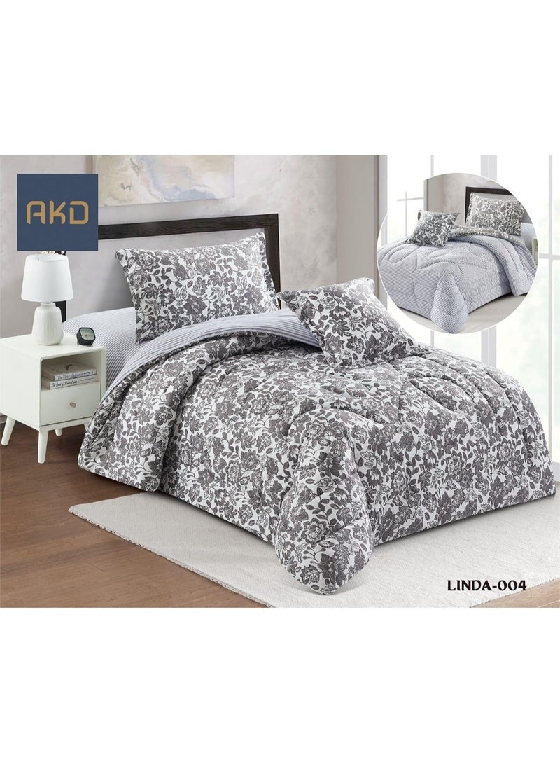 Luxurious single comforter set with medium summer filling, consisting of 4 pieces /Single size170+230cm