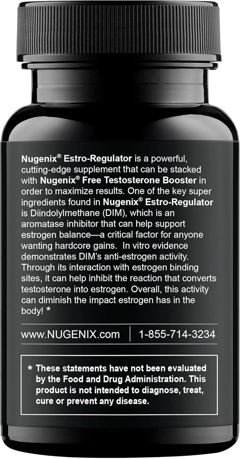 Nugenix EstroRegulator  DIM Supplement Estrogen Blocker for Men and Aromatase Inhibitor Testosterone Booster  60 Capsules - Image 3