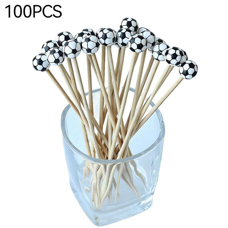 Football-themed toothpicks, disposable bamboo skewers, cocktail skewers, Shucheng bamboo skewers - Image 2
