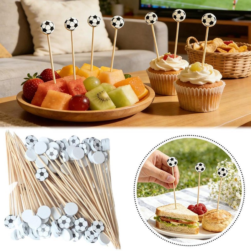 Football-themed toothpicks, disposable bamboo skewers, cocktail skewers, Shucheng bamboo skewers - Image 5
