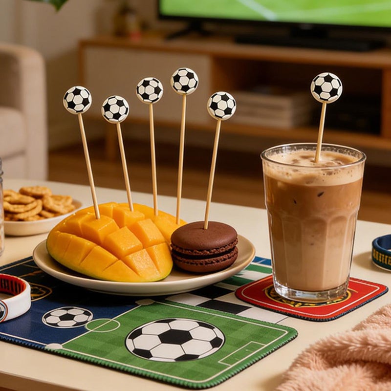 Football-themed toothpicks, disposable bamboo skewers, cocktail skewers, Shucheng bamboo skewers - Image 4
