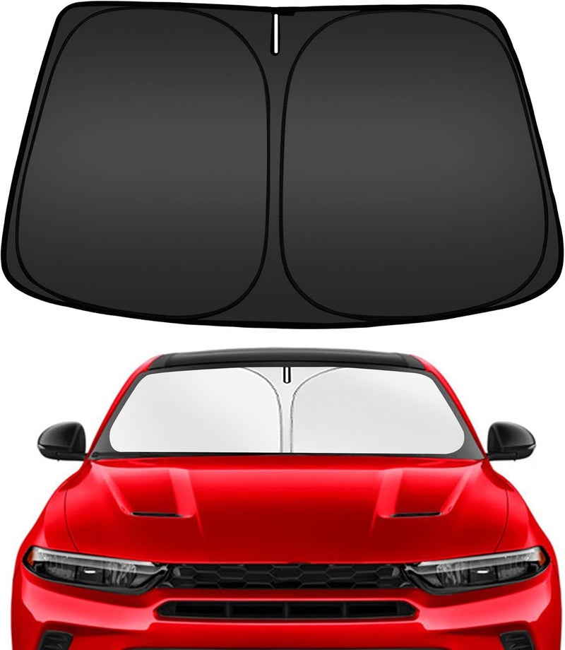 ARISMOTOR Windshield Sun Shade for Dodge Hornet 2023-2024, Custom Fit Foldable Front Window Sunshade Sun Visor Protector, Block UV Rays Keep Your Car Cooler - Image 1