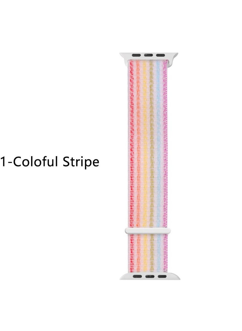 Nylon Sport Band for Apple Watch 45mm 44mm 42mm, Soft Replacement Strap for iWatch Series 7/6/ SE/ 5/4/3/2/1 - Image 2