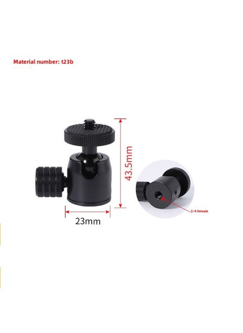 Metal Handle Universal PTZ Photography Bracket Camera Fill Light Camera Handheld External Shooting Rod Stabilizer Grip-Color:PTZ-black Ball