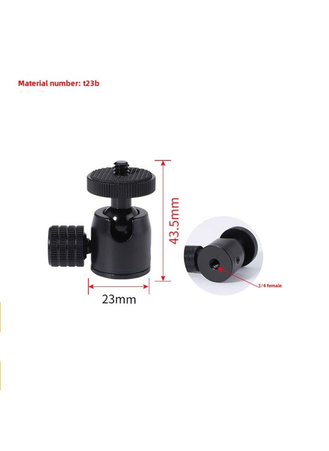 Metal Handle Universal PTZ Photography Bracket Camera Fill Light Camera Handheld External Shooting Rod Stabilizer Grip-Color:PTZ-black Ball