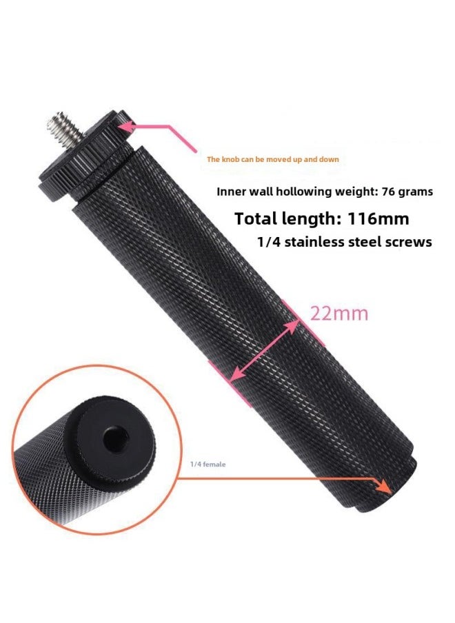 Metal Handle Universal PTZ Photography Bracket Camera Fill Light Camera Handheld External Shooting Rod Stabilizer Grip-Color:PTZ-black Ball