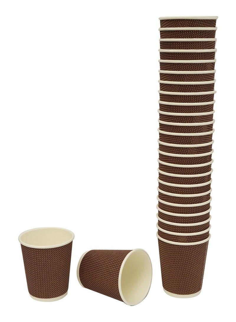 IDEAL PACK  Ripple Cup, 8oz, Pack of 25pcs, Chocolate 2PKTS - Image 2