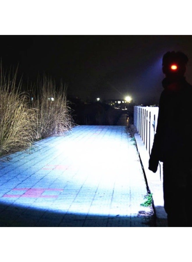 Loquat Outdoor Lighting 3-head LED Headlamp Charging Super Bright Head-mounted Headlamp Rechargeable High-power Long Shot Super Long-Color:Headlight + Battery + Charger + Car Charger - Image 3