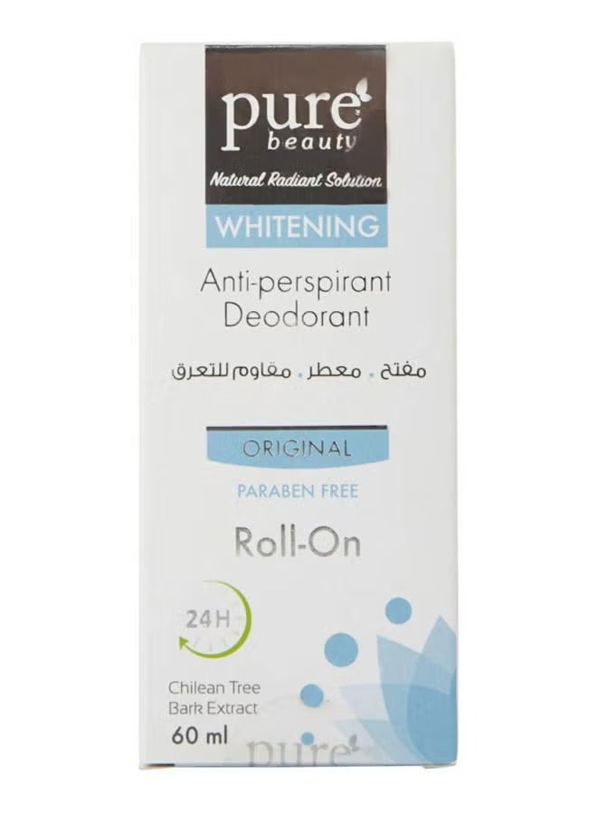 Pure Beauty Whitening Antiperspirant Deodorant Roll-on Original 60 ml - Image 2