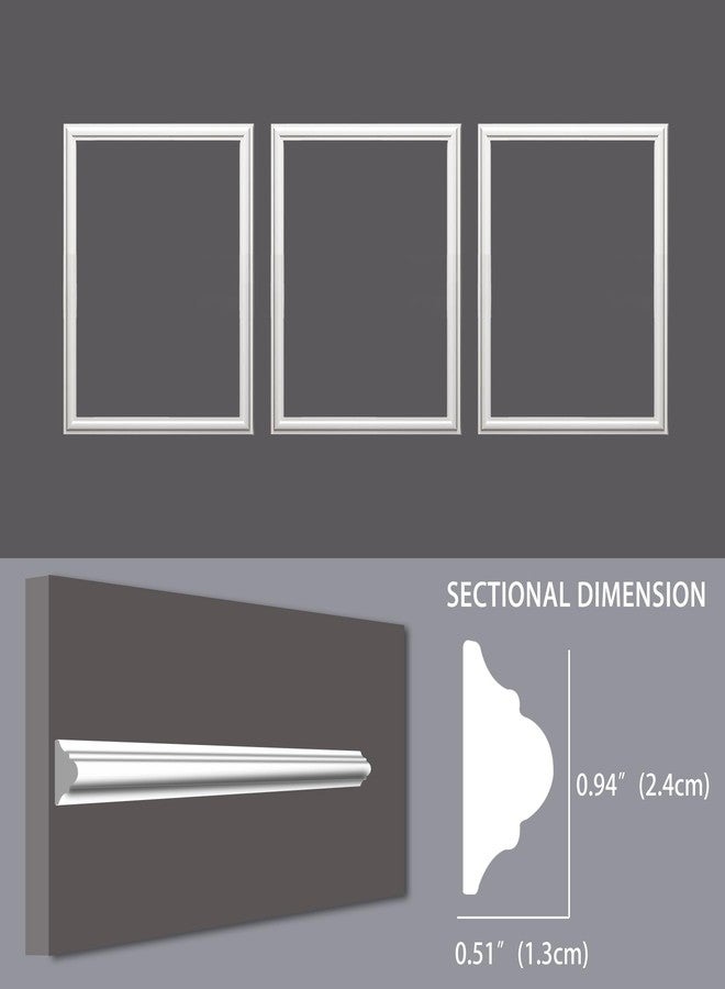 Lunghaa 3-Frame 16" x 20" Premade Accent Wall Molding Kit, Ready-to-Assemble Wainscoting Panels, Pre-Cut Chair Rail Moulding Trim Picture Frame for Home Décor - Image 4