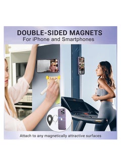 SYOSI Double-Sided Magnetic Phone Ring Holder Grip for Magsafe Magnetic Phone Ring with Strongest Magentic Force for Mag Safe Ring Holder for iPhone iPad Smartphone and Magnetic Car Mount  - Image 2