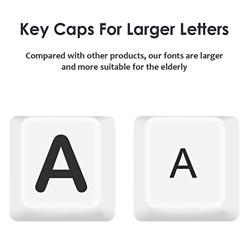 OLizee 125 Key Large Print PBT Keycaps - Full Set Oversized Print Letters Cherry Profile Keycap Set for Poor Eyesight MX Switches Mechanical Keyboard - Image 4