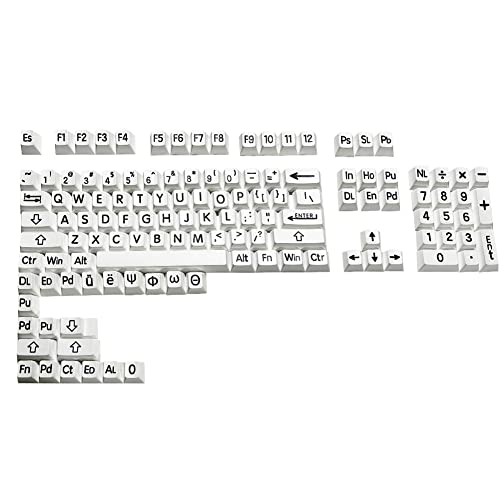 OLizee 125 Key Large Print PBT Keycaps - Full Set Oversized Print Letters Cherry Profile Keycap Set for Poor Eyesight MX Switches Mechanical Keyboard - Image 1