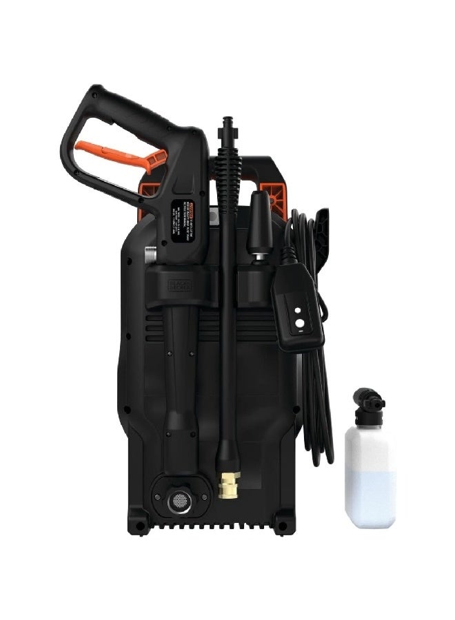 BLACK+DECKER 1300W 1600PSI Corded Compact Pressure Washer with Self Priming Orange and Black 30 x 40 x 30 cm BEPW1300-B5 - Image 2
