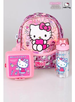 Hello Kitty New Season Licensed 's Glittery World Special Collection Kindergarten Bag, Lunch Box and Tritan Water Bottle Set  - Image 2