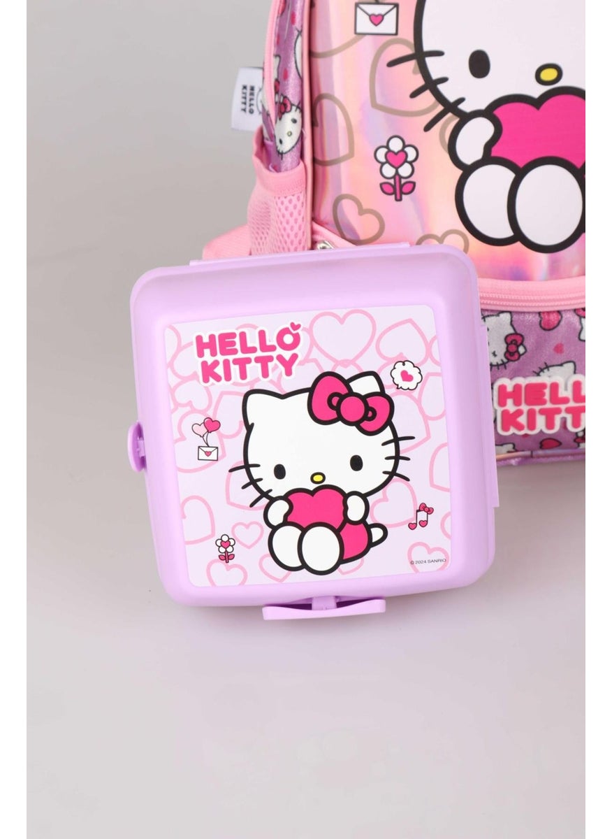 Hello Kitty حقيبة رياض الأطفال الجديدة المرخصة مجموعة خاصة عالم اللمعان، صندوق الغداء وزجاجة ماء تريتان  - Image 3