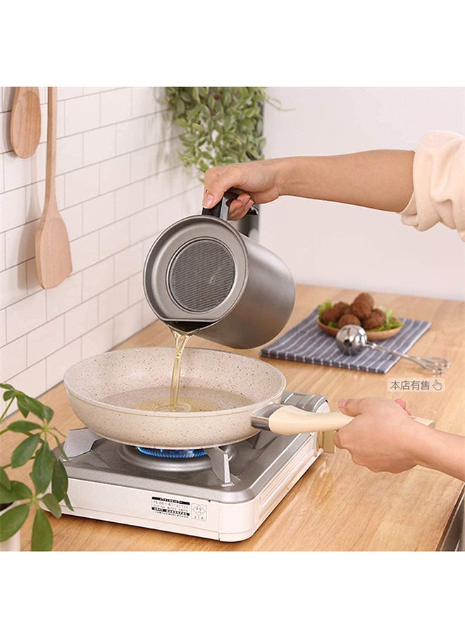 VIO 1.7L Oil Pot Filter Container Used Cooking Oil Grease Strainer Container Kitchen Deep Fat Filter Pot Metal Large Frying Oil Filter Storage Can  - Image 4