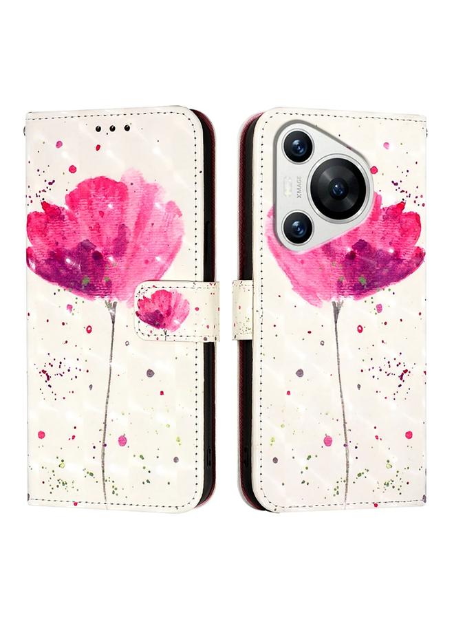 اس-توب جراب لهاتف Huawei Pura 70، جراب جلدي قابل للطي أفقيًا برسومات ثلاثية الأبعاد - Image 2