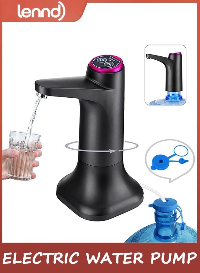 LENND 5 Gallon Water Pump, Water Dispenser for 5 Gallon Bottle, USB Rechargeable Water Jug Dispenser, Portable Automatic Water Pump for Home - Image 1