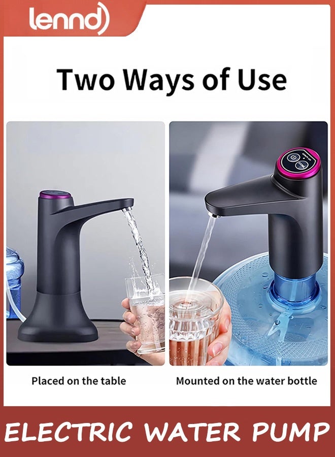 LENND 5 Gallon Water Pump, Water Dispenser for 5 Gallon Bottle, USB Rechargeable Water Jug Dispenser, Portable Automatic Water Pump for Home - Image 3