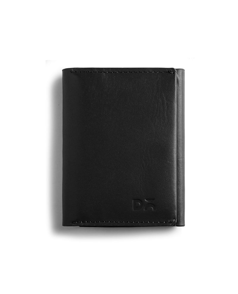 DailyObjects Black Even Wrap Card Wallet | Men Women | Premium Design | Full-Grain Leather | Handcrafted | Card Holder | 8 Cards Slots | Dual-Tone Colorways | Magnetic Closure - Image 1