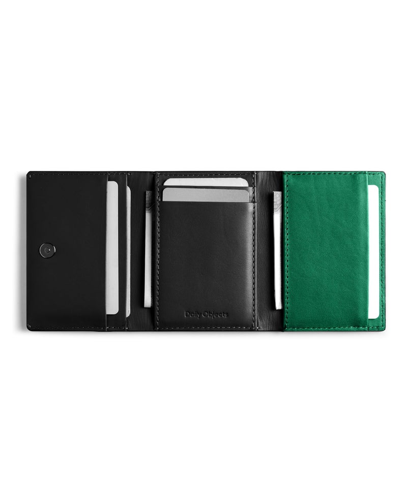 DailyObjects Black Even Wrap Card Wallet | Men Women | Premium Design | Full-Grain Leather | Handcrafted | Card Holder | 8 Cards Slots | Dual-Tone Colorways | Magnetic Closure - Image 4