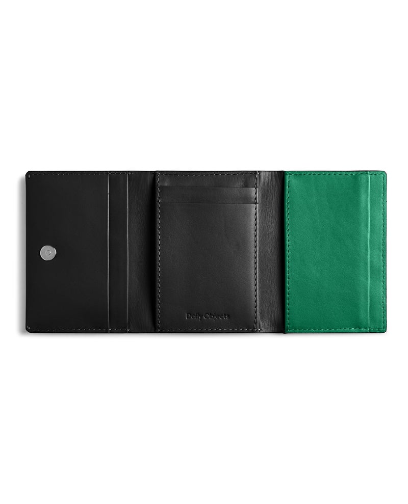 DailyObjects Black Even Wrap Card Wallet | Men Women | Premium Design | Full-Grain Leather | Handcrafted | Card Holder | 8 Cards Slots | Dual-Tone Colorways | Magnetic Closure - Image 3