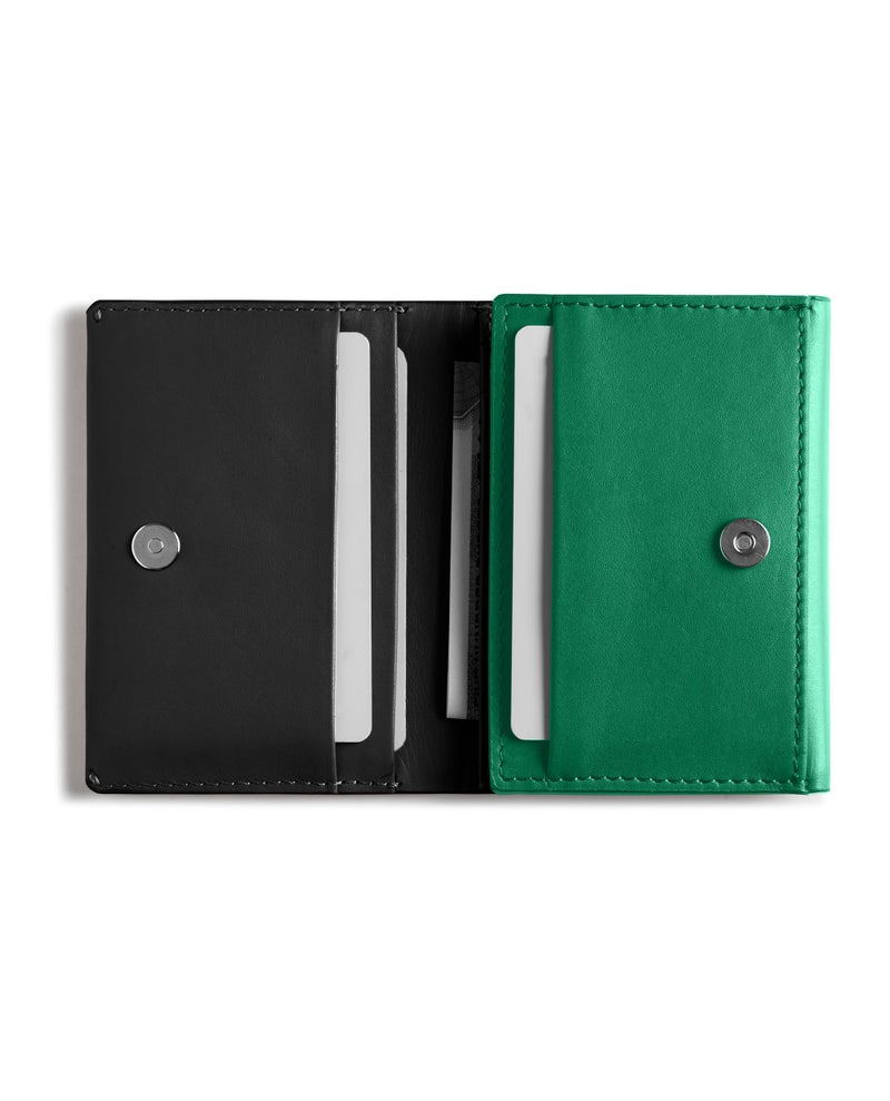 DailyObjects Black Even Wrap Card Wallet | Men Women | Premium Design | Full-Grain Leather | Handcrafted | Card Holder | 8 Cards Slots | Dual-Tone Colorways | Magnetic Closure - Image 5