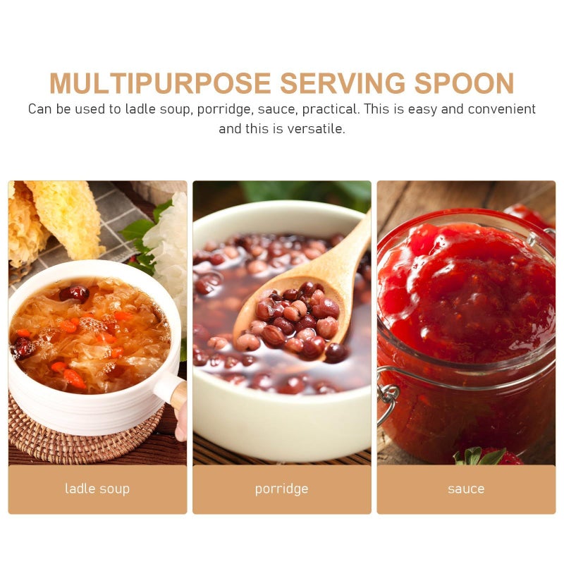 Stainless Steel Soup Ladle 90ml Capacity Thickened One Piece Measuring And Serving Spoon With Hook Handle For Kitchen Baking Restaurant Use - Image 4