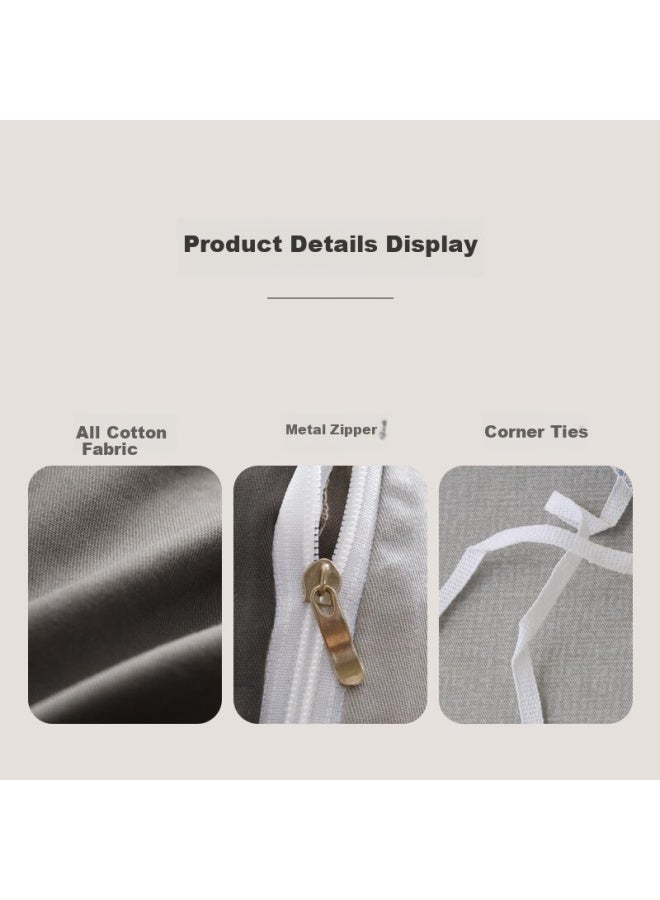 Danisa Crown Duvet Cover, Single Piece, 100% Pure Cotton, Class A, All-cotton Bedding, For Student Dormitory, Double Bed, 1.5/1.8 Meters Wide - Image 2