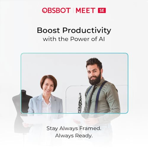 OBSBOT Meet SE 1080P 100FPS AI Webcam for PC & Laptop | AI Framing & Autofocus, 1/2.8″ Sensor, Gesture Control, Beauty Mode, Staggered HDR | Webcam for Streaming, Meetings & Video Calls (Cloud White) - Image 2
