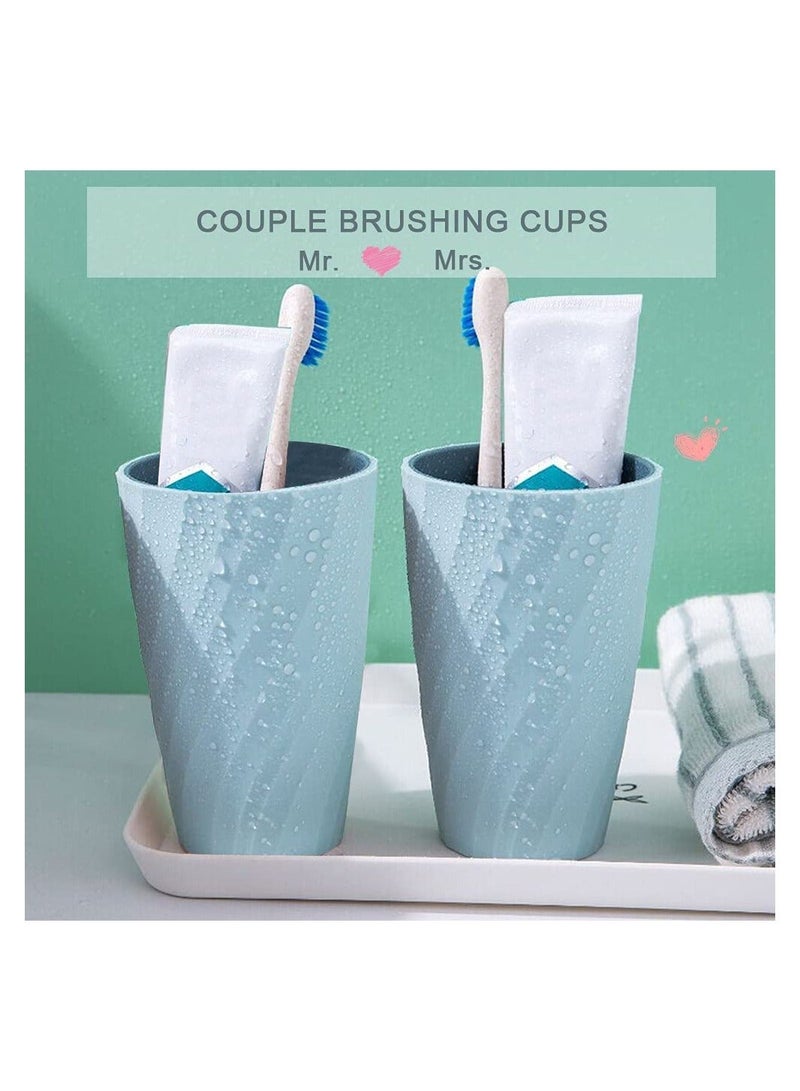 2 Pack Toothbrush Cup Soft and Durable Unbreakable Bathroom Tumbler Portable Household Wash Couples Mouthwash Holder - Image 5