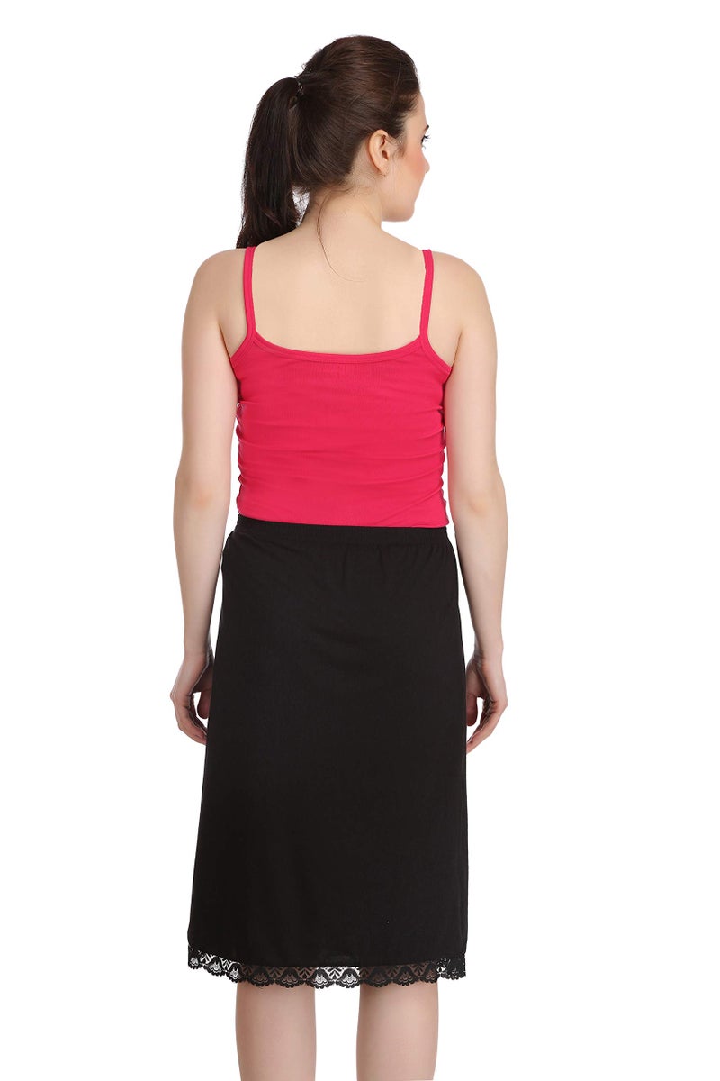 Splash Cotton Rich Regular Skirt Slip for Women - Knee Length - Image 4